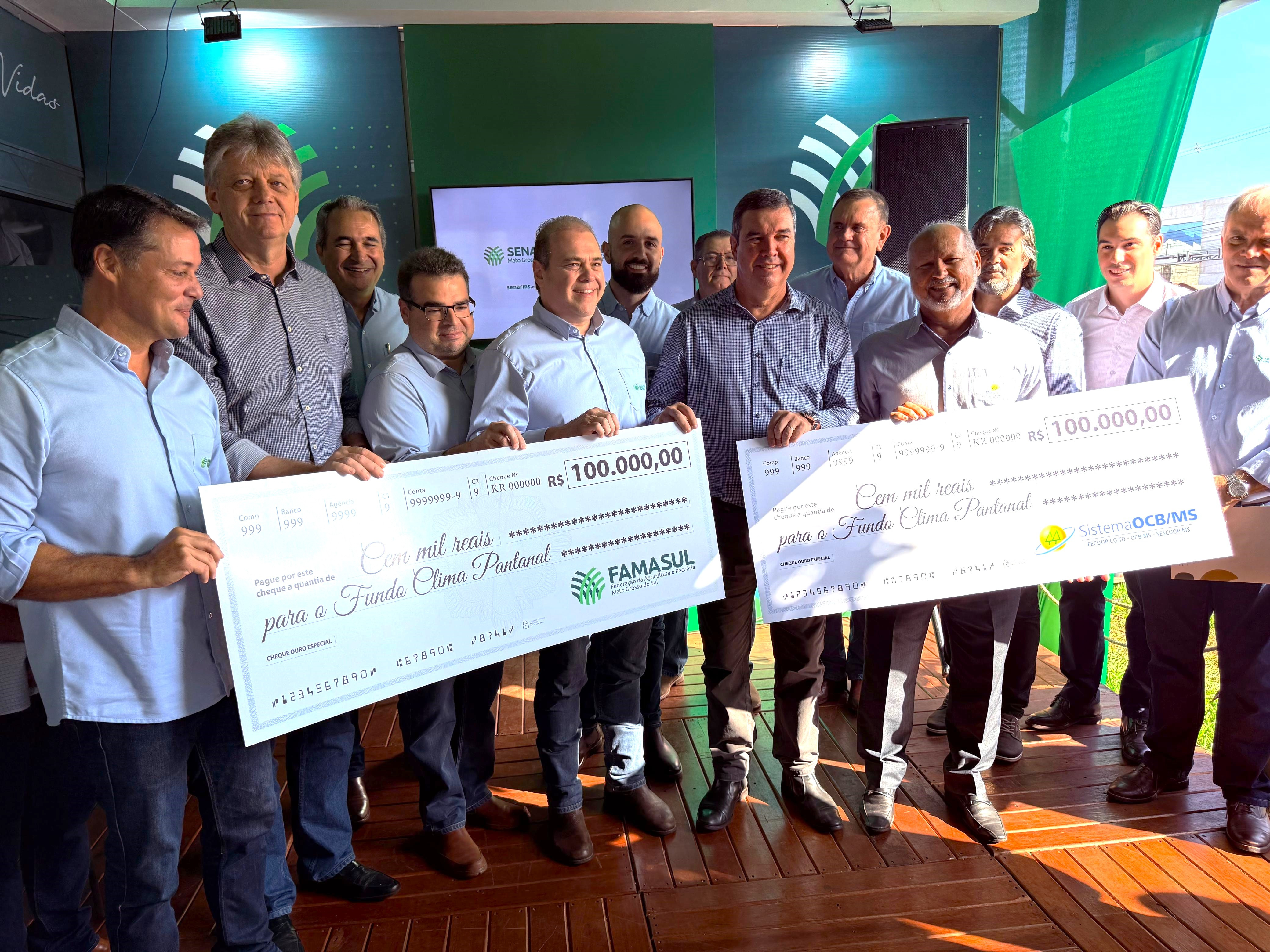 Sistema OCB/MS realiza doação para o Fundo Clima Pantanal, criado pelo Governo de MS