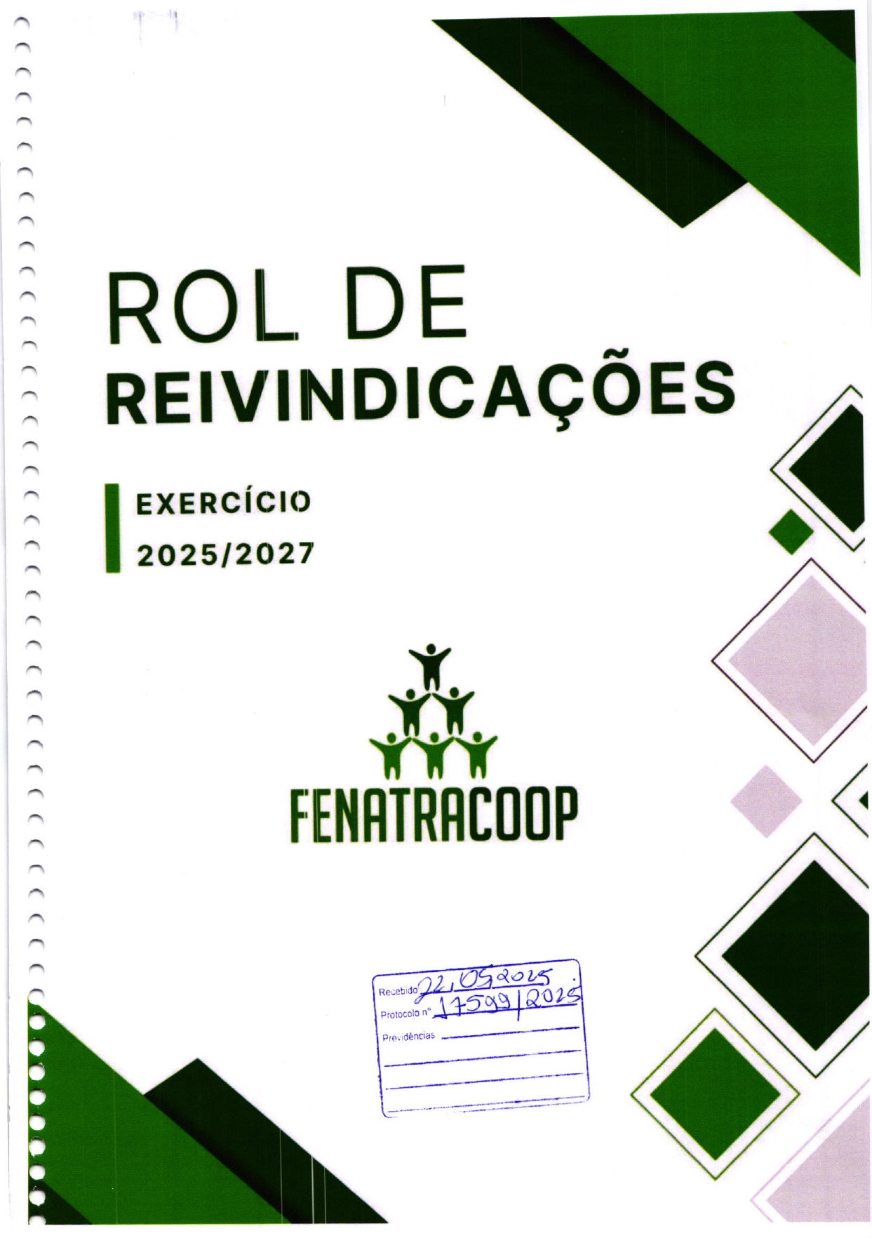 Rol de Reinvindicações da FENATRACOOP 2025/2026
