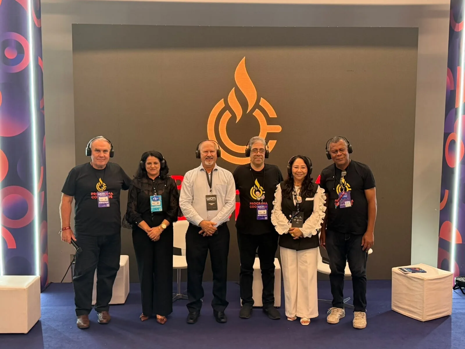 Presidente do Sistema OCB/MS participa da grava&ccedil;&atilde;o do programa CoopCaf&eacute; durante o WCM 2026